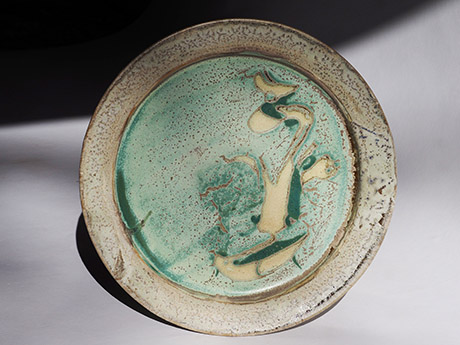 assiette vert amande
